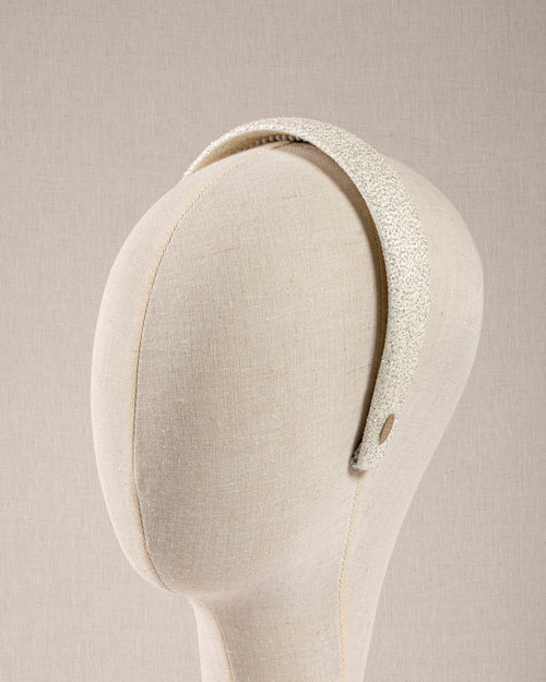 Cerchietto Lurex Bianco
