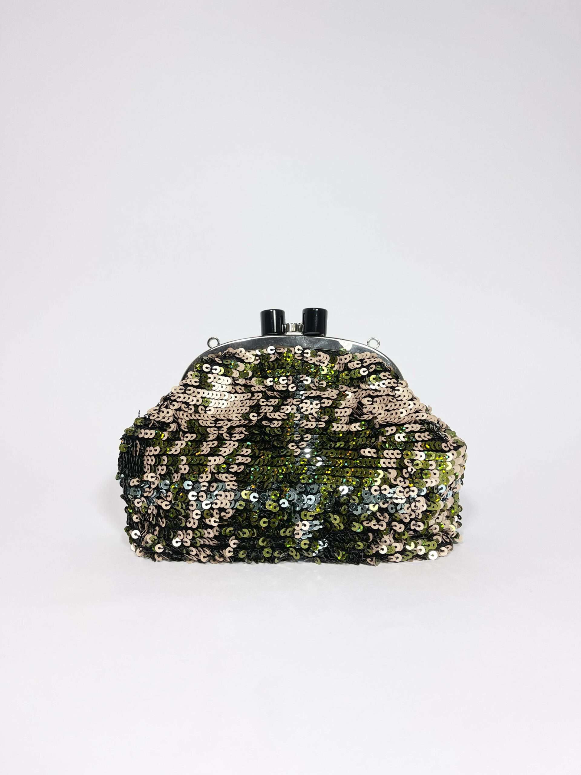 Clutch Verde Rosa Paillettes
