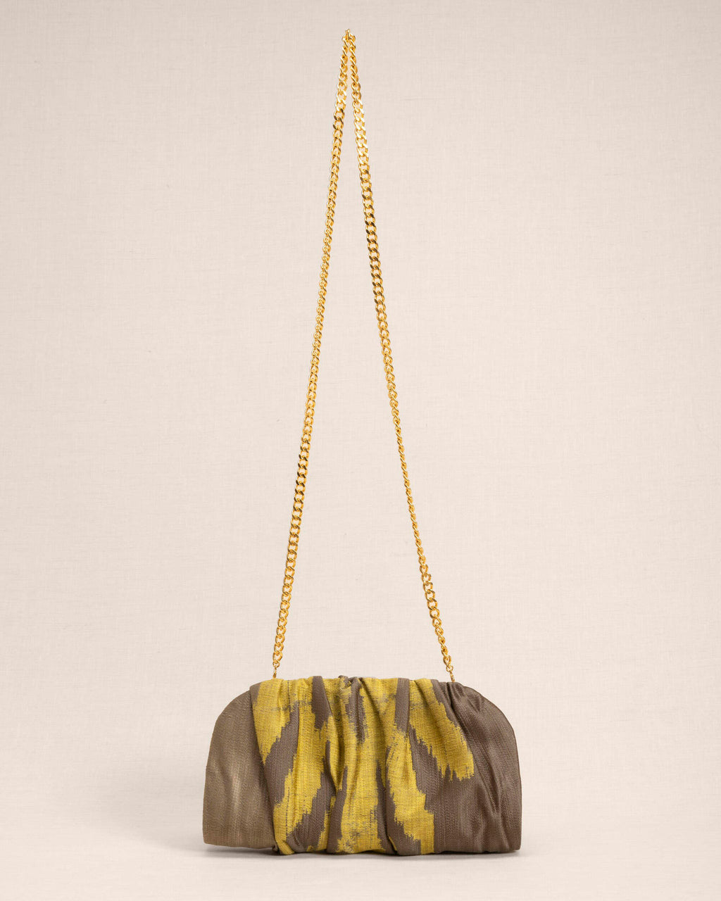 Clutch "Toscana" in Mikado Lime e Grigio