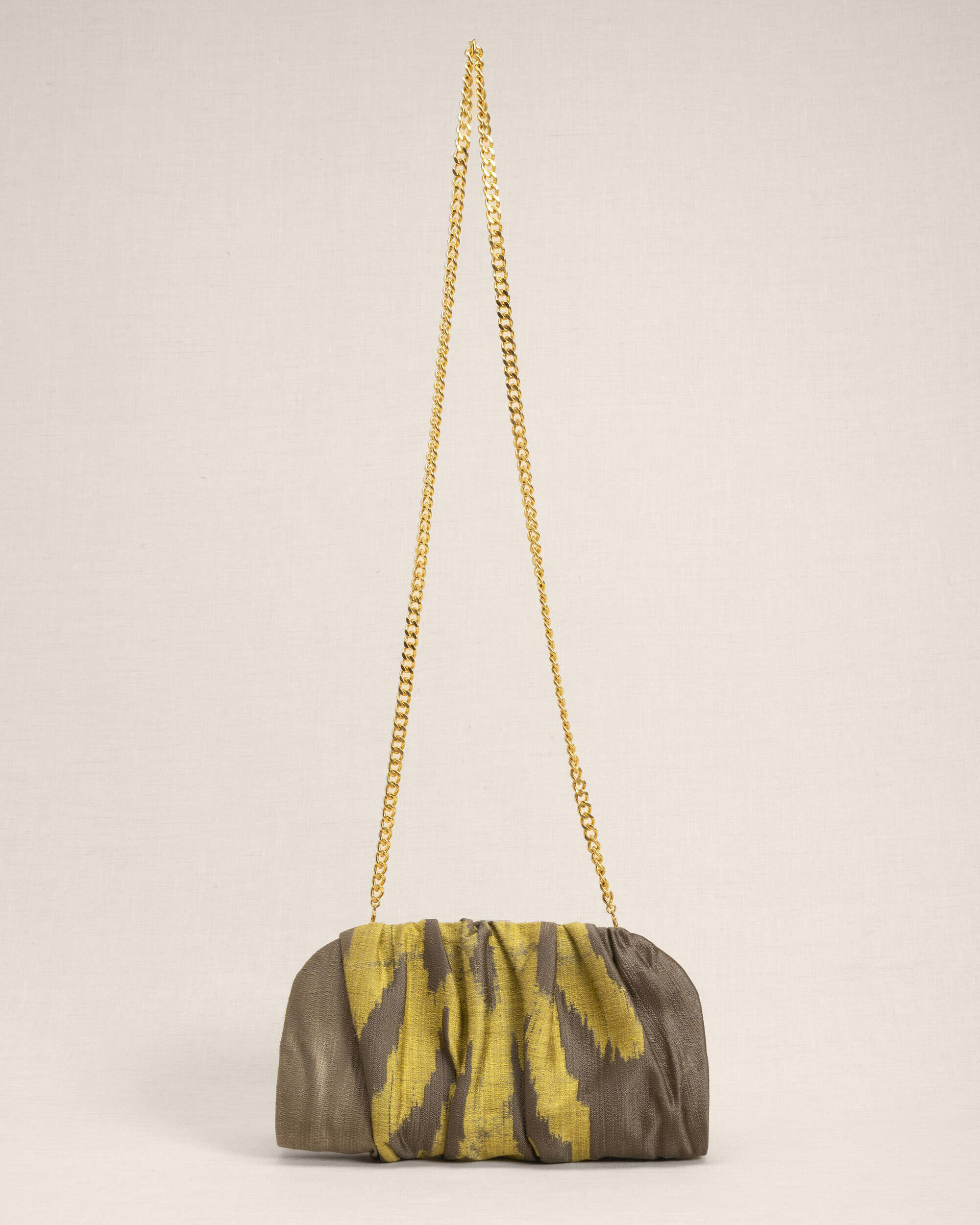 Clutch "Toscana" in Mikado Lime e Grigio