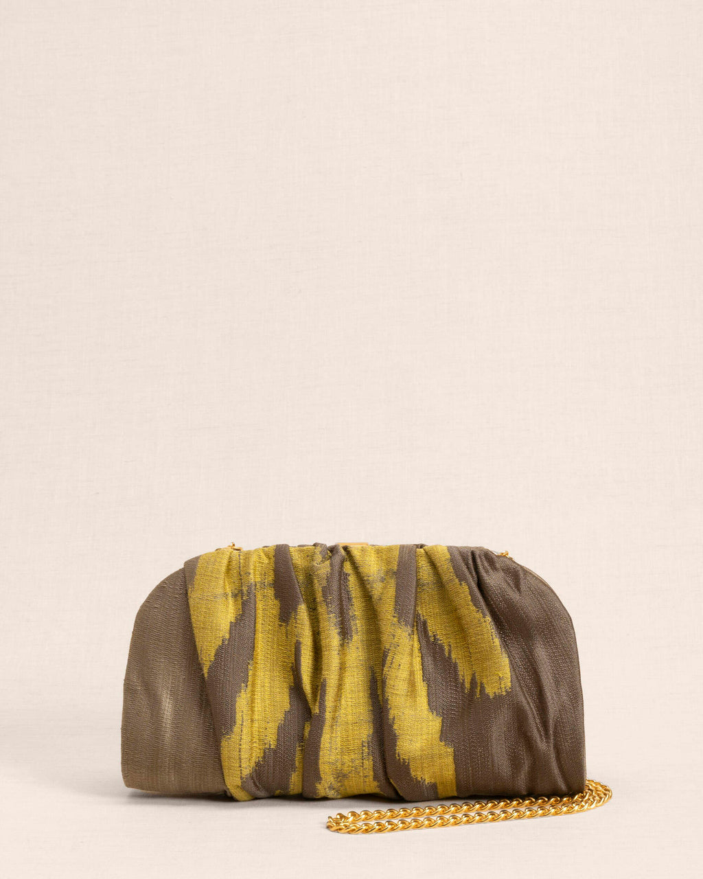 Clutch "Toscana" in Mikado Lime e Grigio