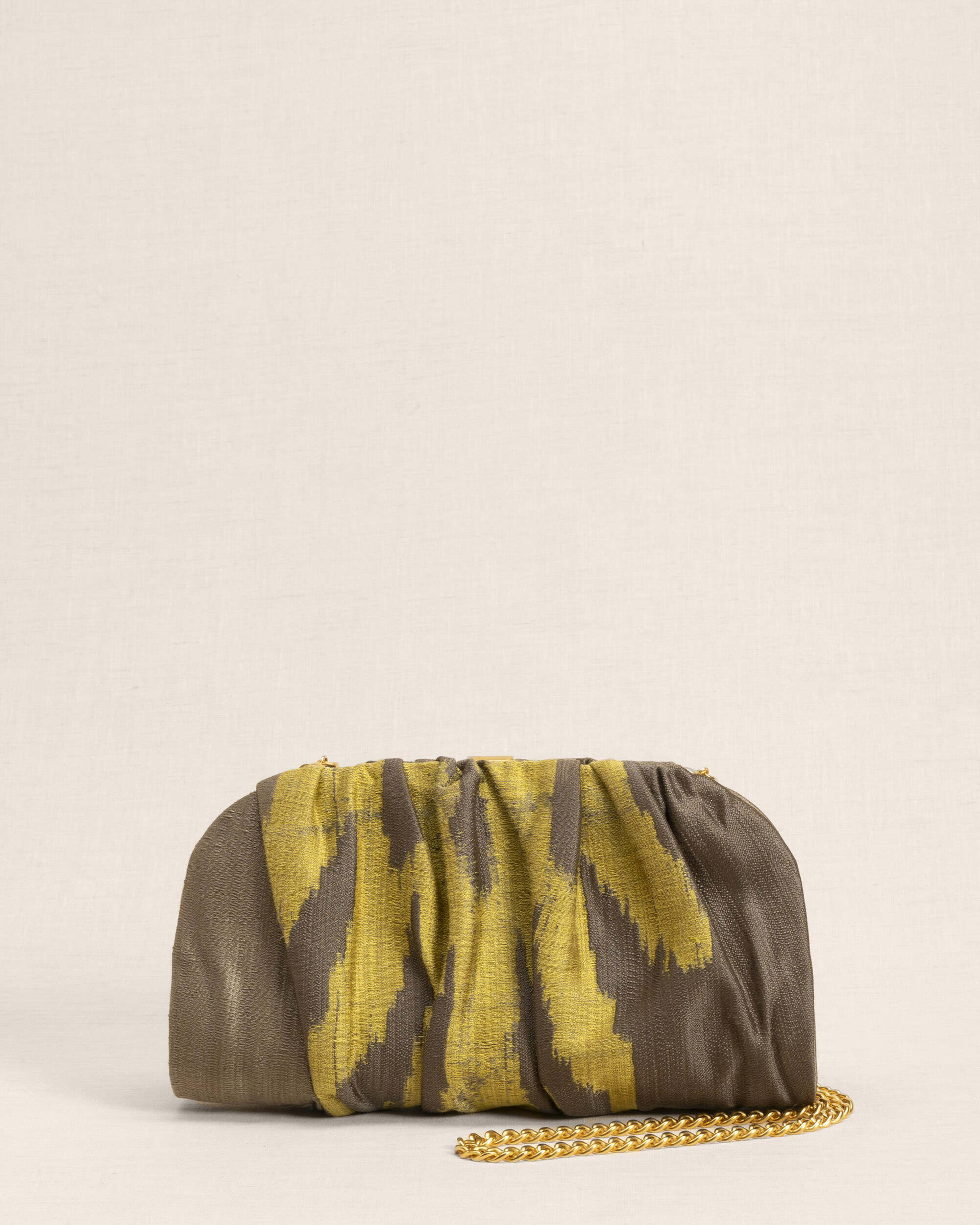 Clutch "Toscana" in Mikado Lime e Grigio