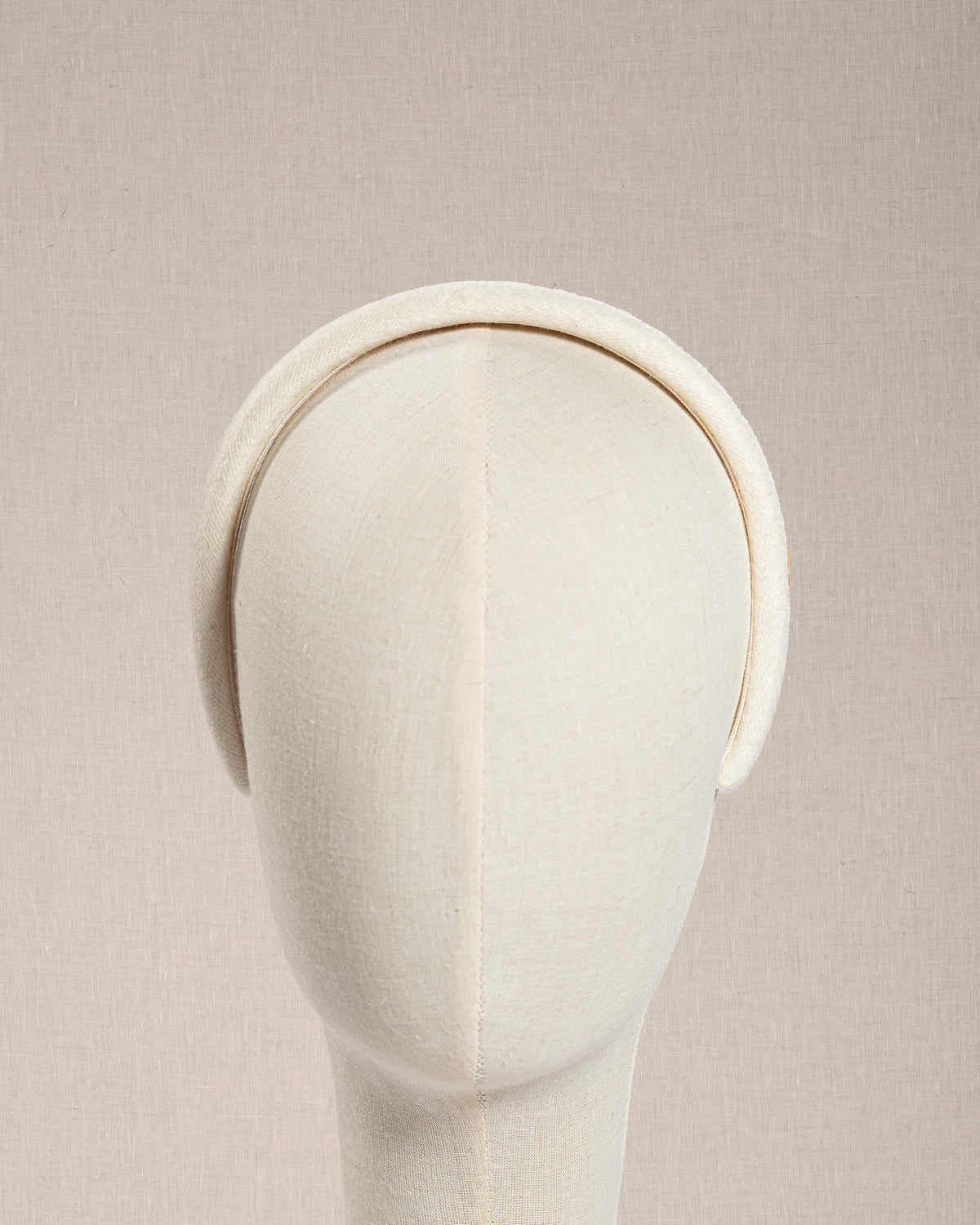 Cerchietto in Puro Cashmere Bianco Caldo