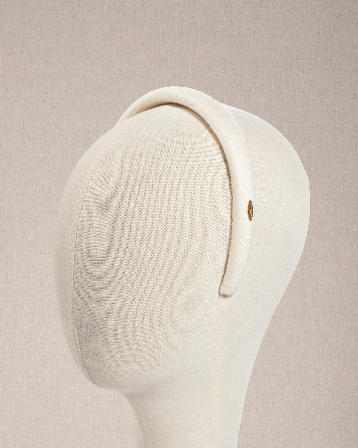 Cerchietto in Puro Cashmere Bianco Caldo