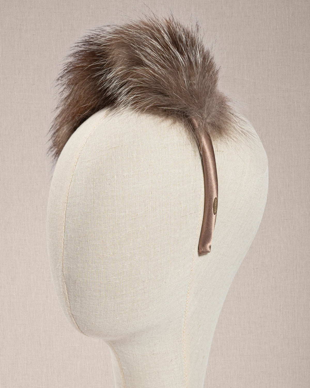 Cerchietto Noisette Satin e Volpe