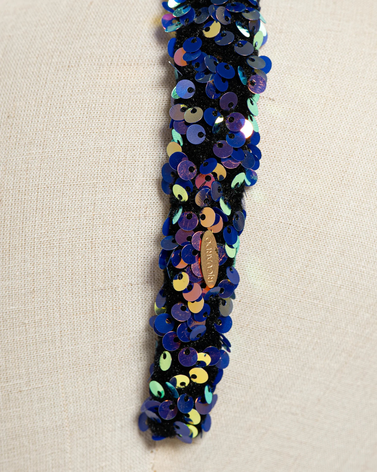 Cerchietto “Bijou De Nuit” con Paillettes Iridescenti