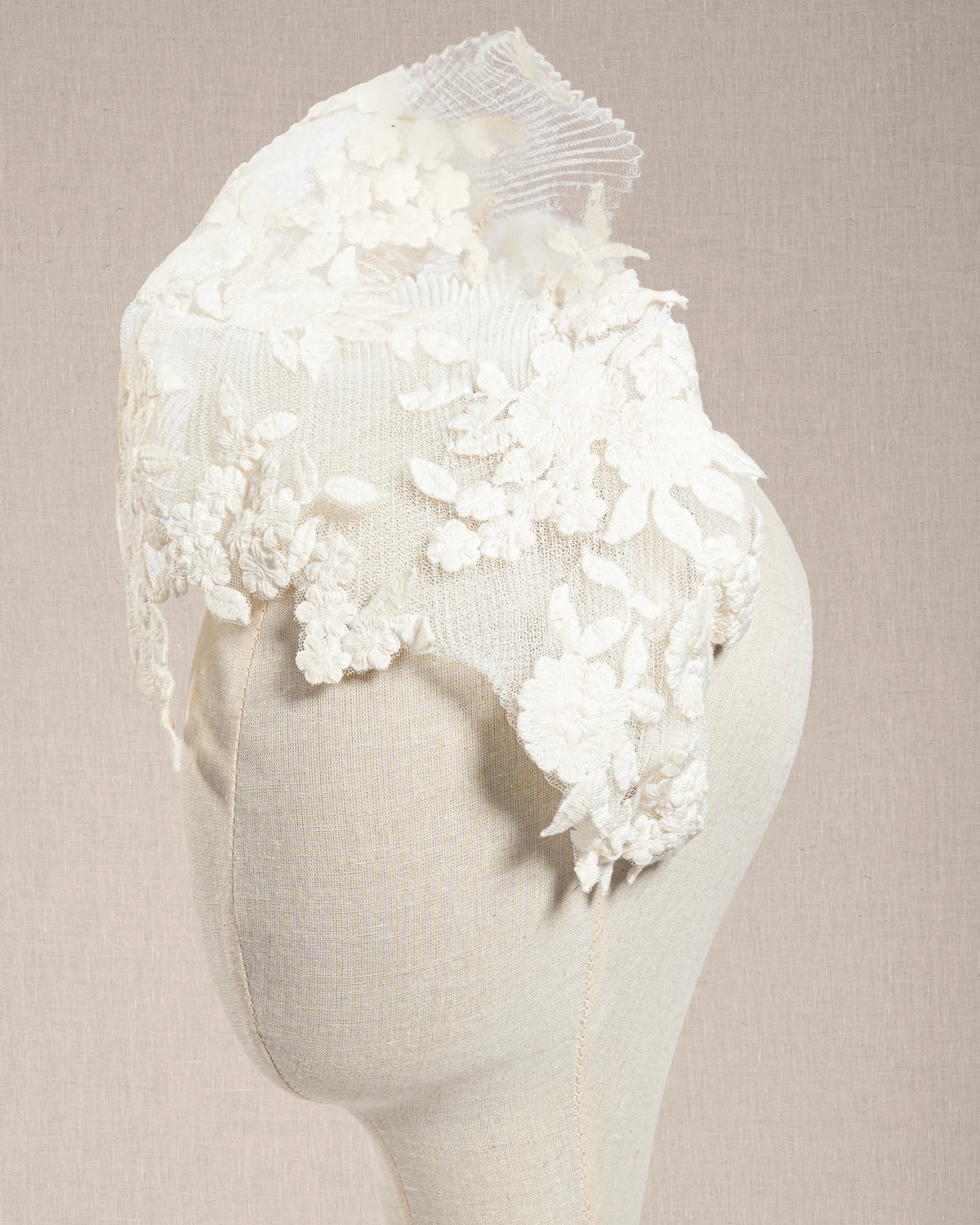 Cerchietto “Nuage de Dentelle” pizzo e tulle  plissé
