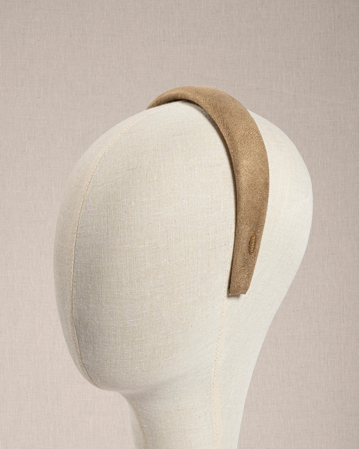 Cerchietto Alcantara beige