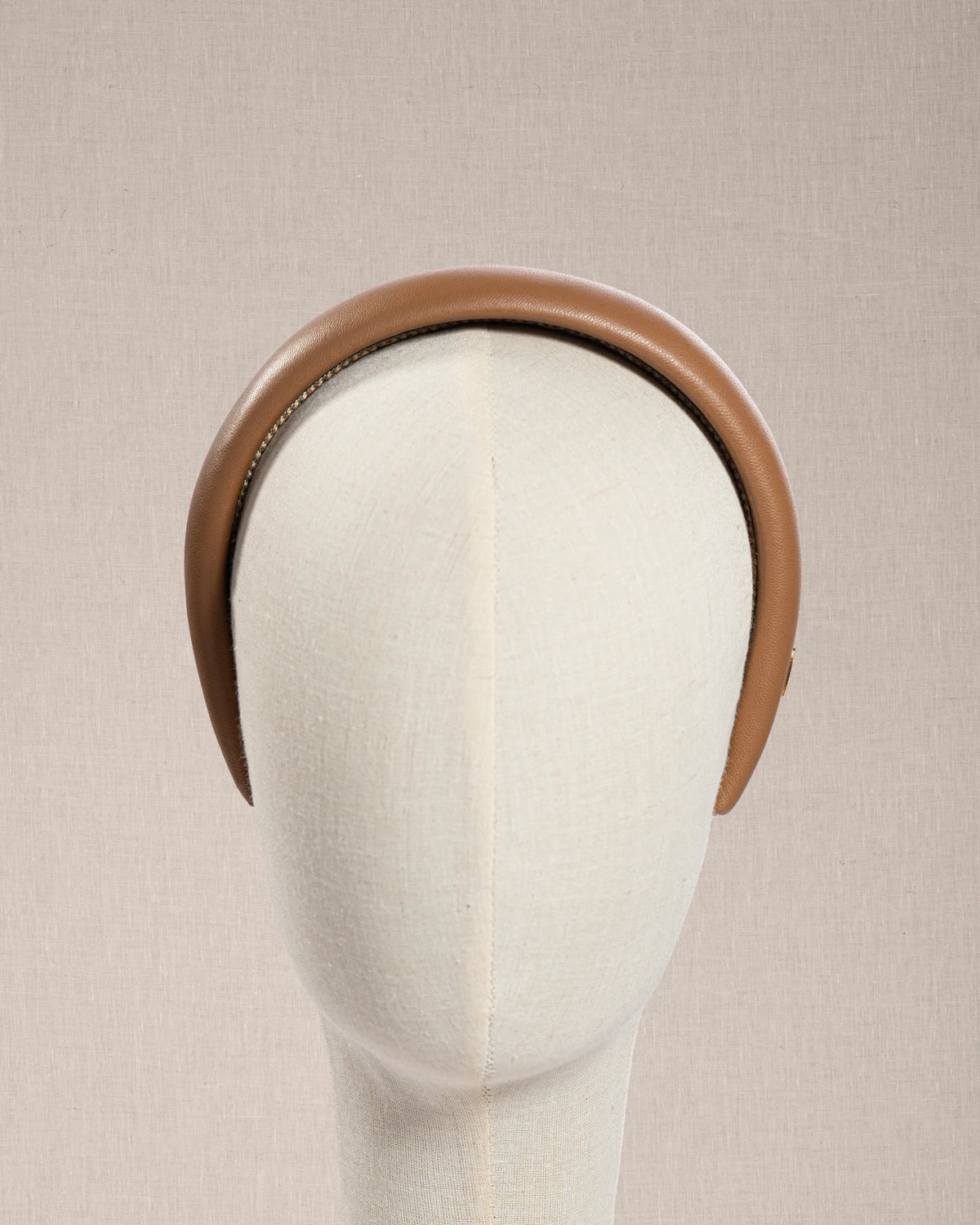 Cerchietto Élan in Ecopelle Caramel Nude