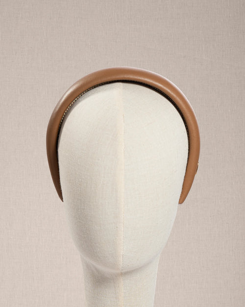 Cerchietto Élan in Ecopelle Caramel Nude