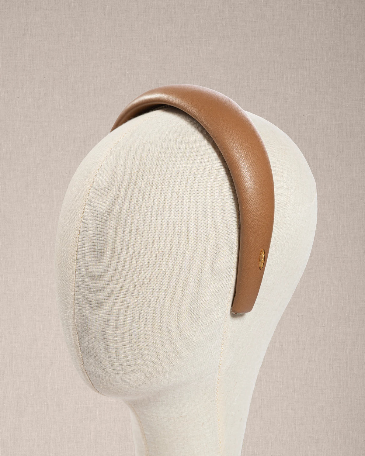 Cerchietto Élan in Ecopelle Caramel Nude