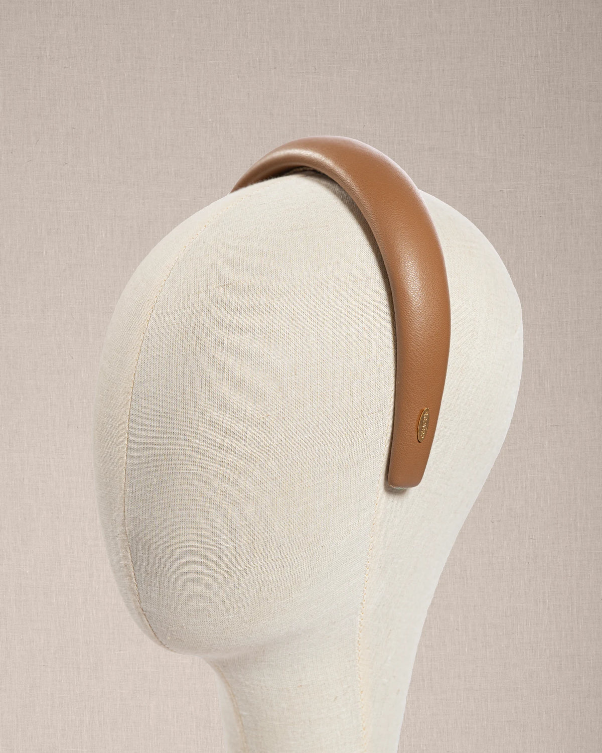 Cerchietto Élan in Ecopelle Caramel Nude