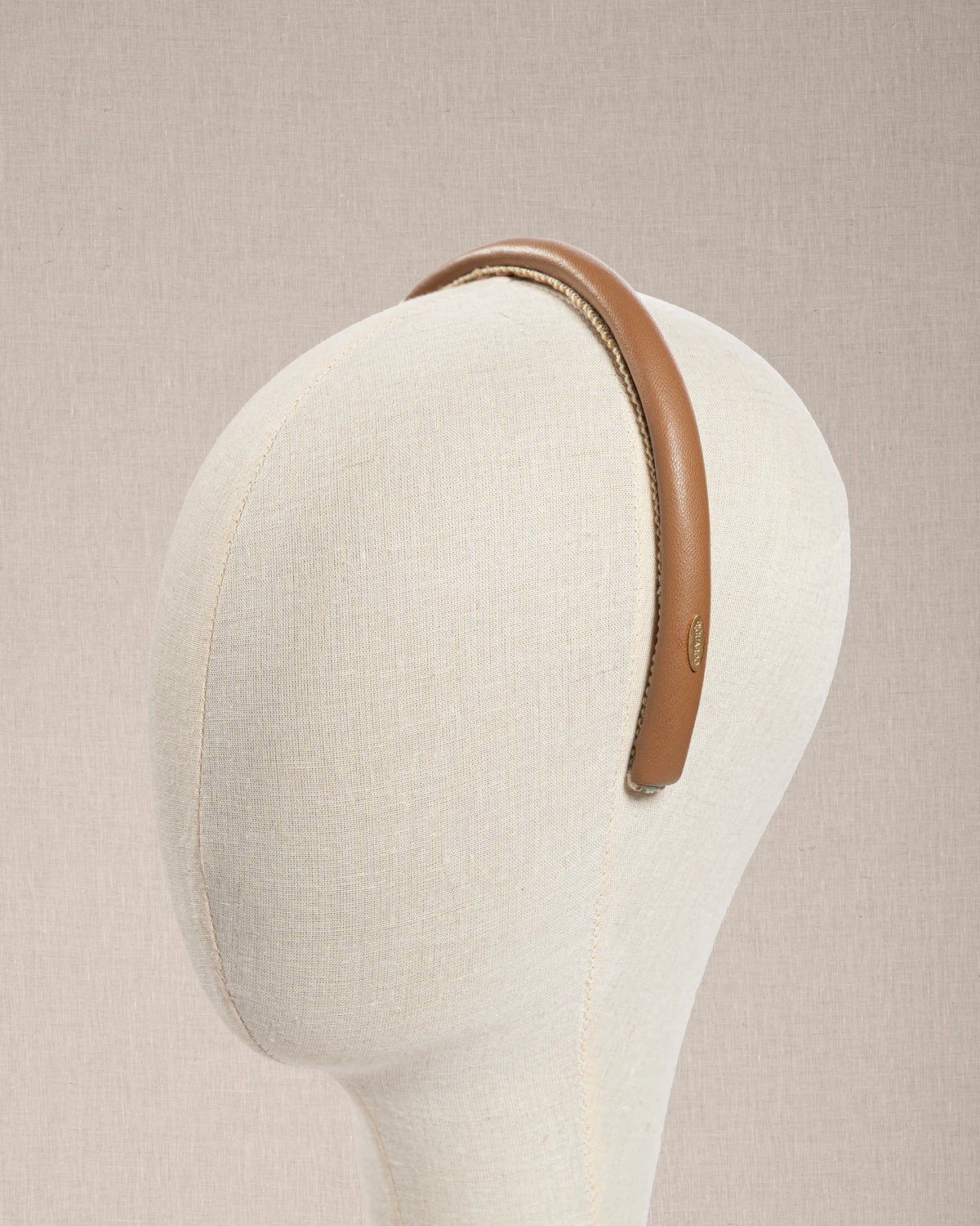 Cerchietto Élan in Ecopelle Caramel Nude