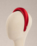 Cerchietto "Rosso Puro" Satin Doppia Altezza