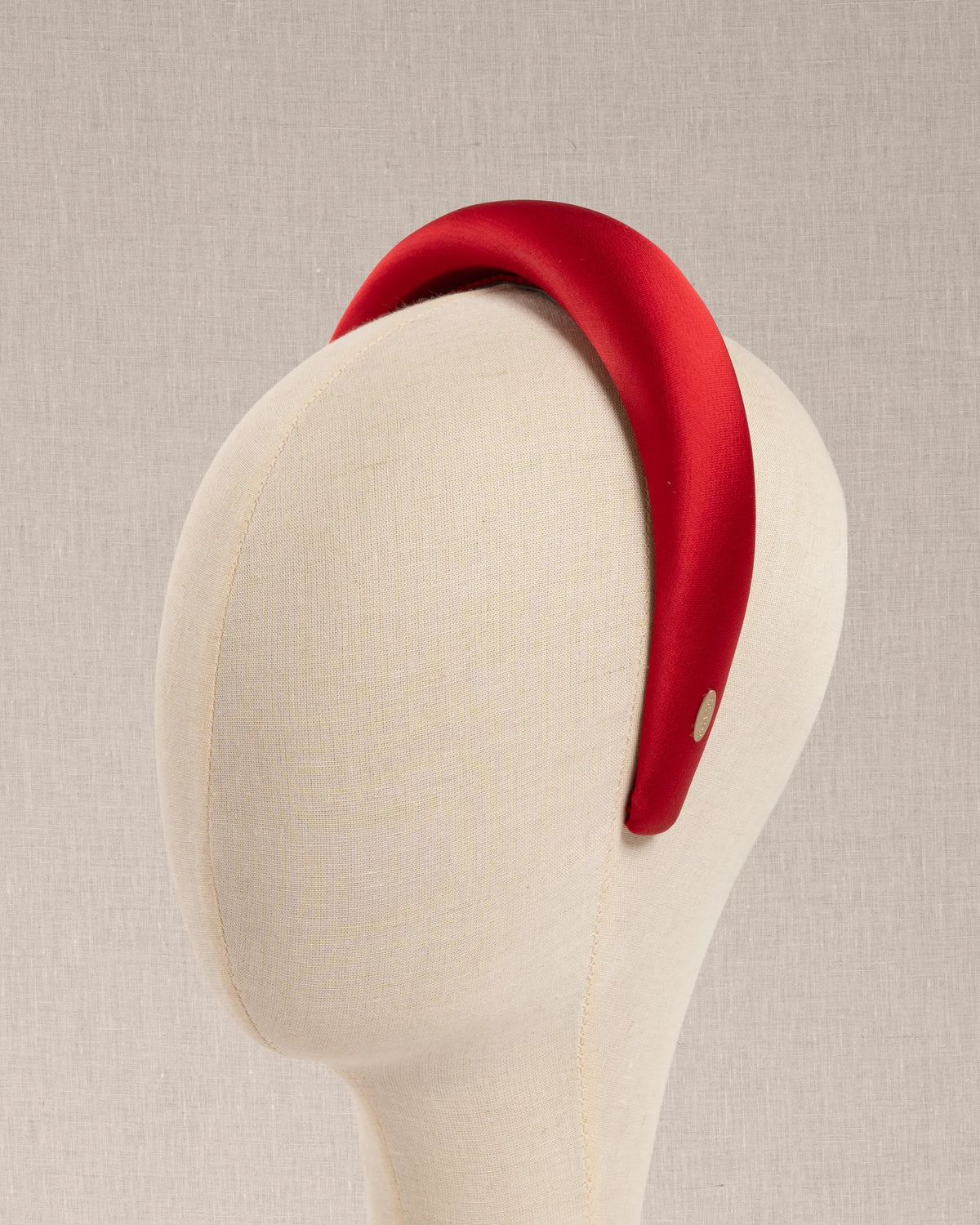 Cerchietto "Rosso Puro" Satin Doppia Altezza
