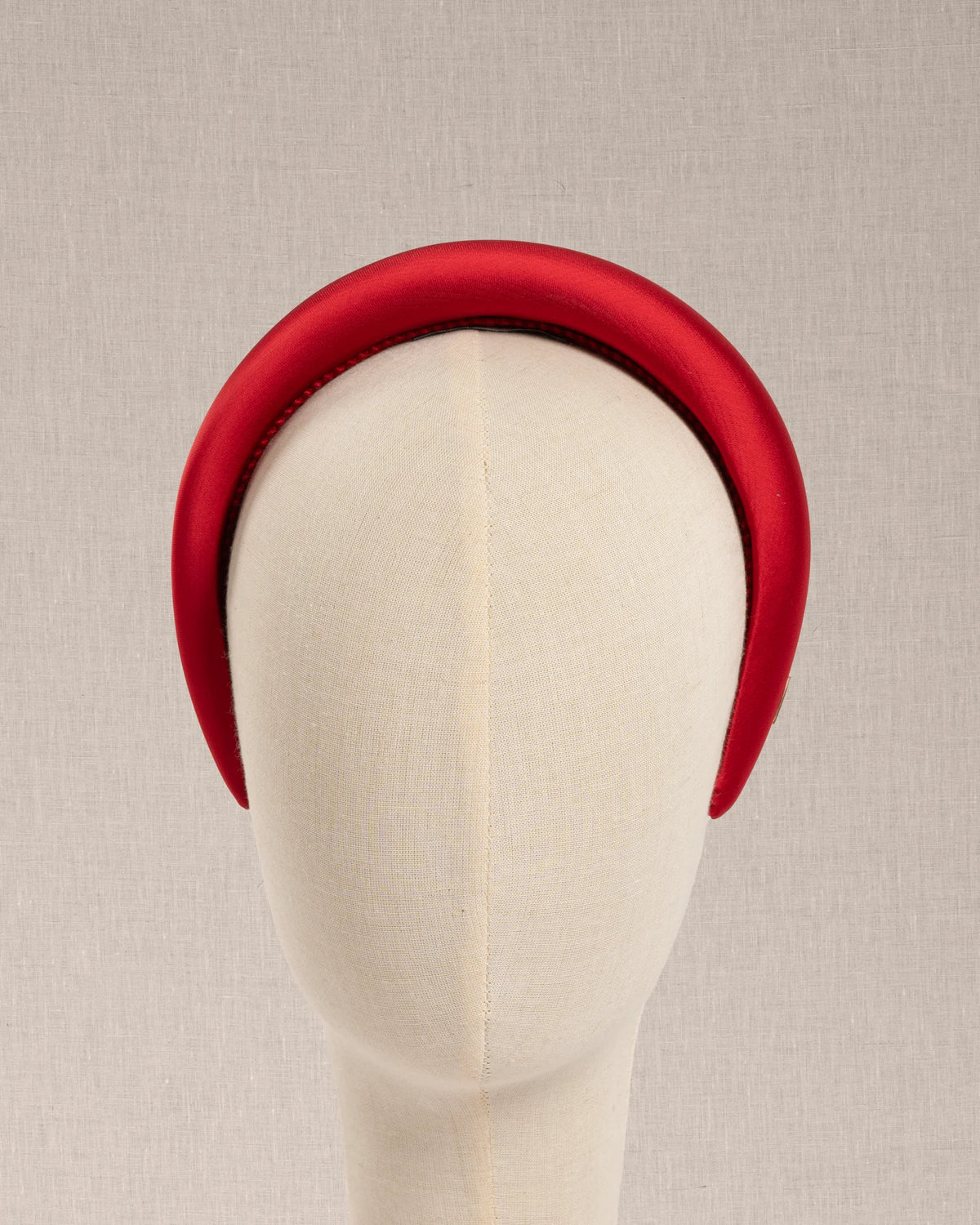 Cerchietto "Rosso Puro" Satin Doppia Altezza