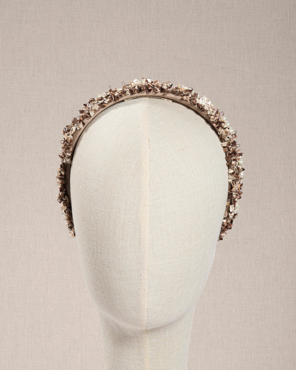 Cerchietto “Maison Noisette" Bouclé, Oro e Perle