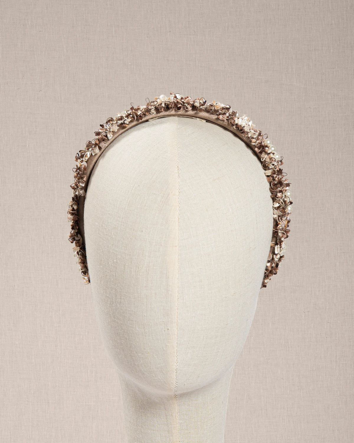 Cerchietto “Maison Noisette" Bouclé, Oro e Perle