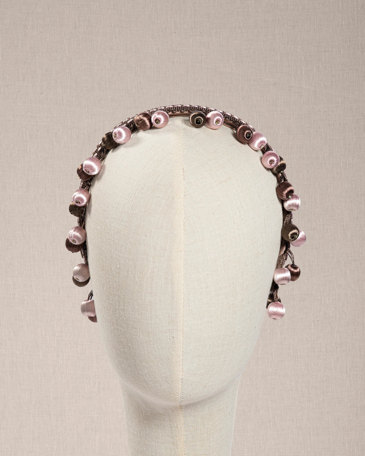 Cerchietto “Rosée Praline” con Passamaneria Gioiello