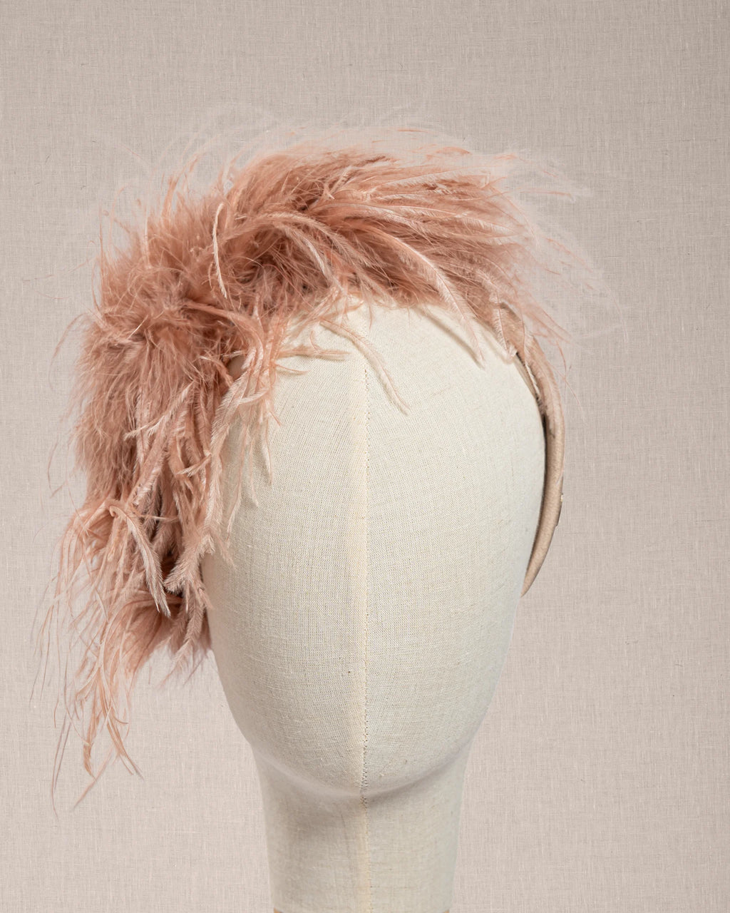 Cerchietto “Poudre de Rose “ in Piume Rosa