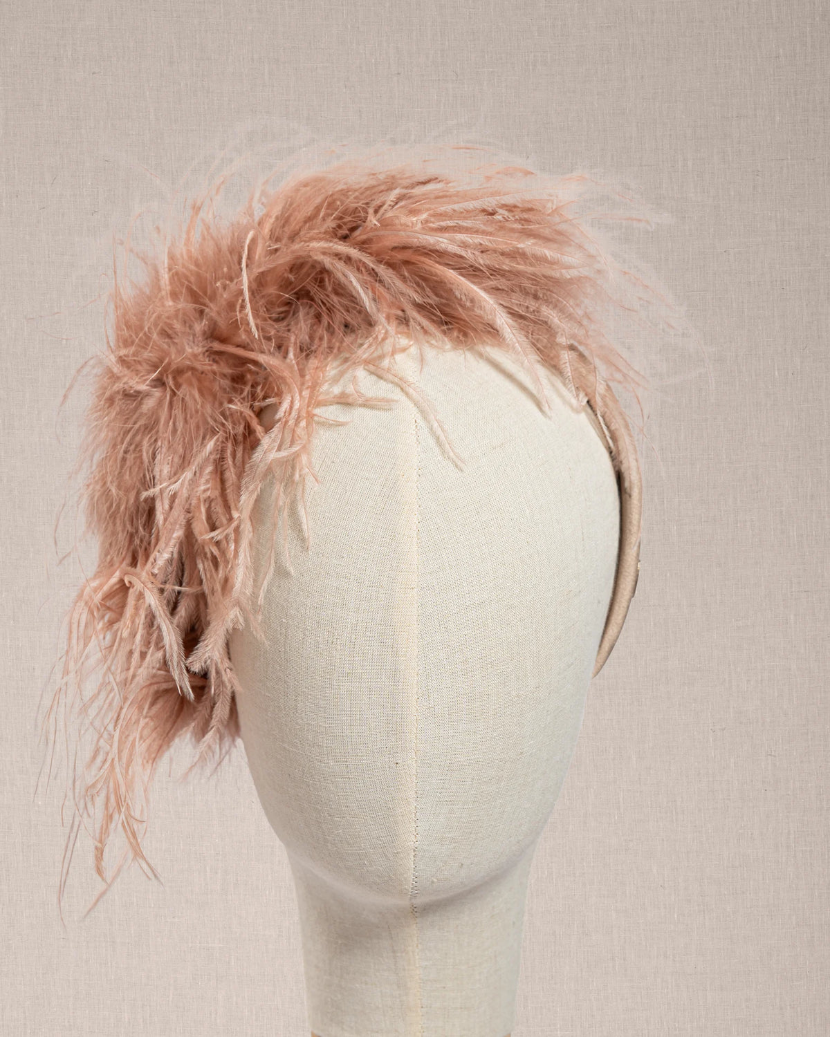 Cerchietto “Poudre de Rose “ in Piume Rosa