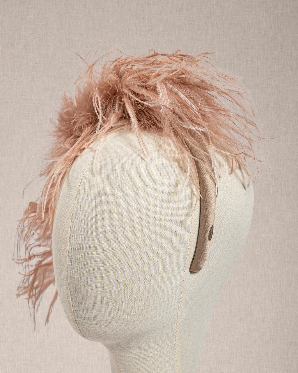 Cerchietto “Poudre de Rose “ in Piume Rosa