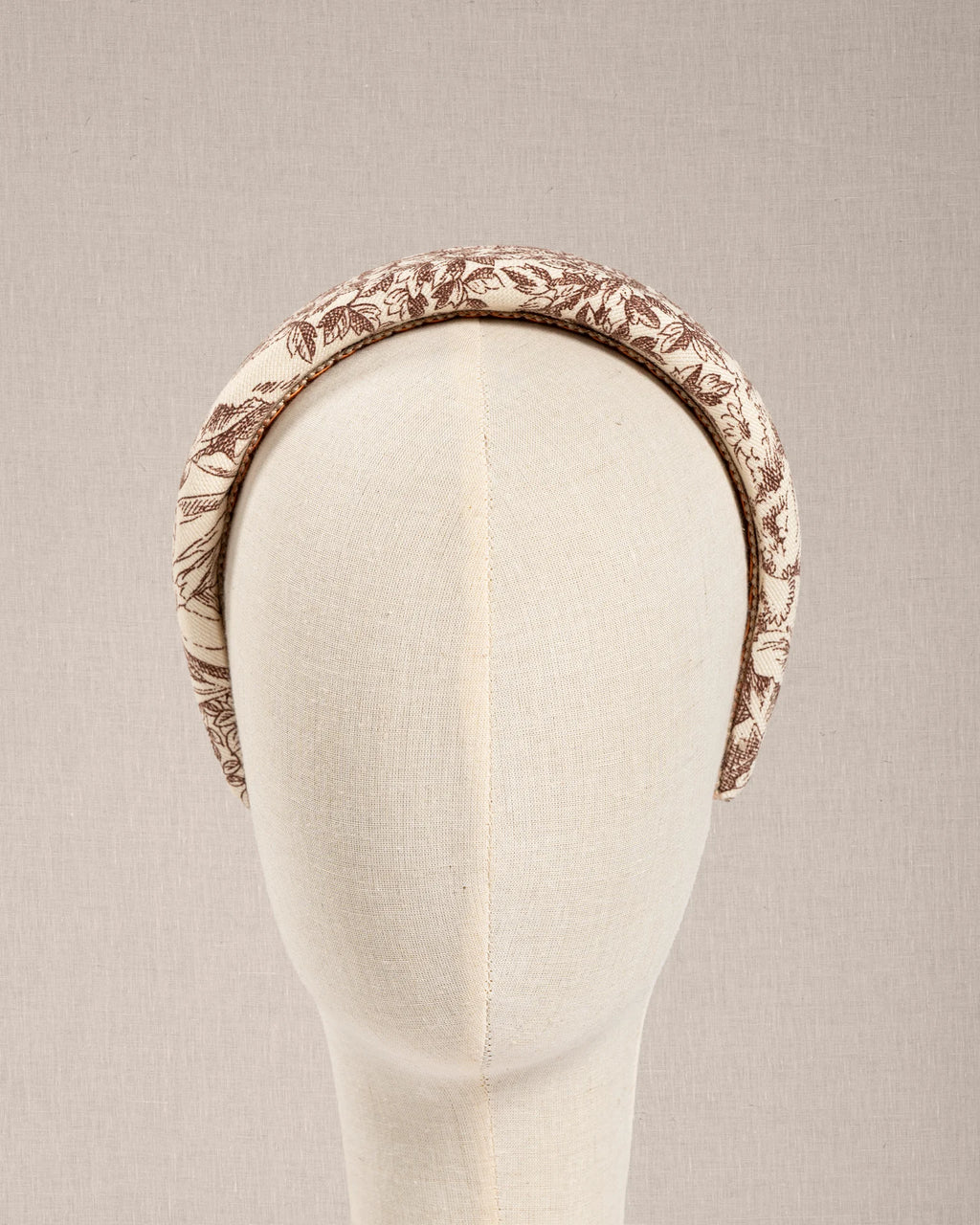 Cerchietto Toile de Jouy Marrone