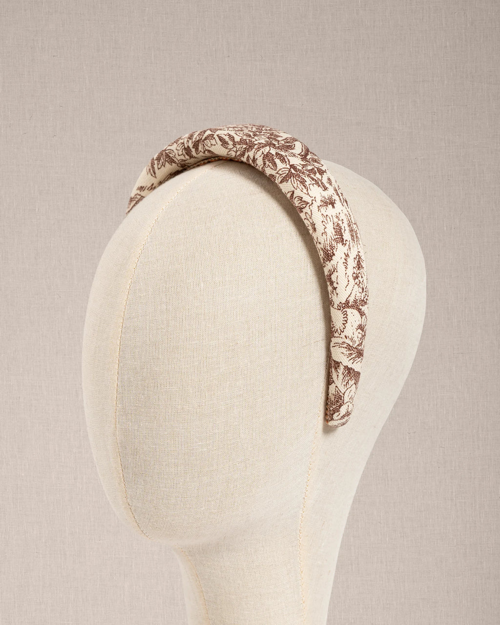 Cerchietto Toile de Jouy Marrone