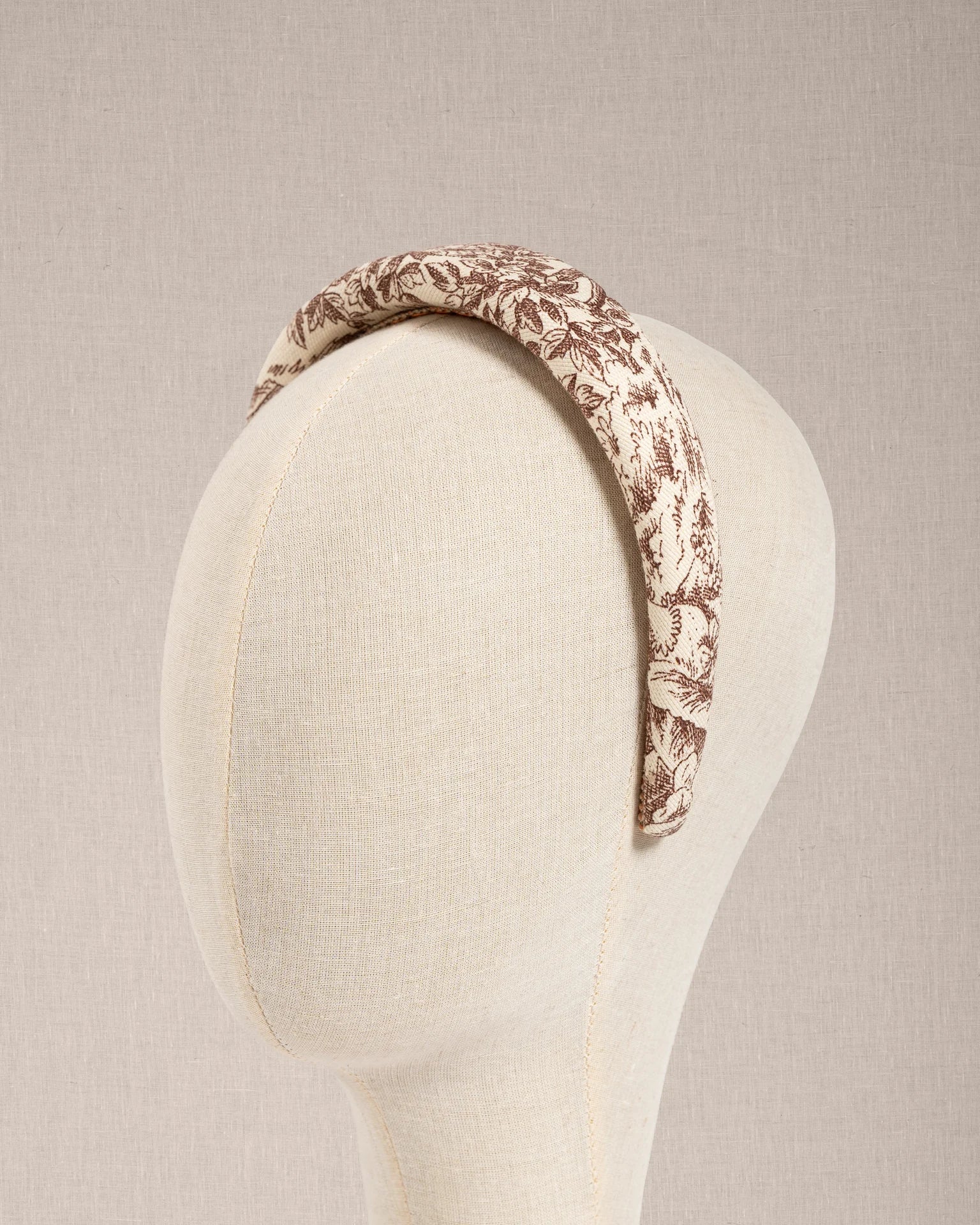Cerchietto Toile de Jouy Marrone