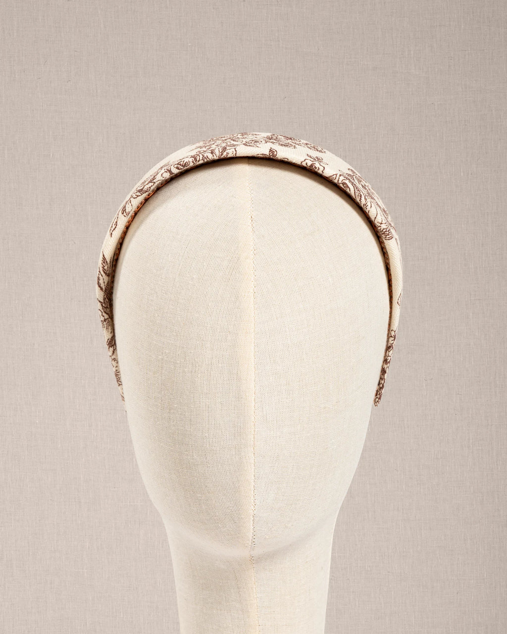Cerchietto Toile de Jouy Marrone Piatto