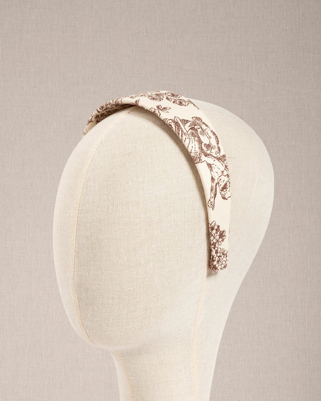 Cerchietto Toile de Jouy Marrone Piatto