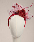 Cerchietto “Plume de Rubis” Veletta e Piume