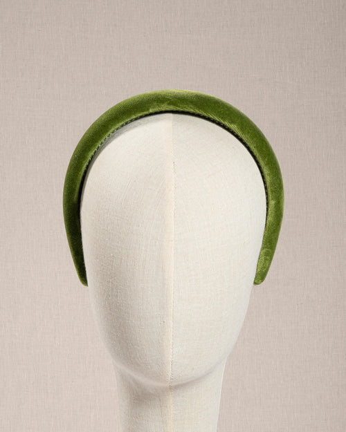 Cerchietto Alma Velluto Verde Kiwi