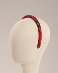 Cerchietto Luxury Tartan Rosso