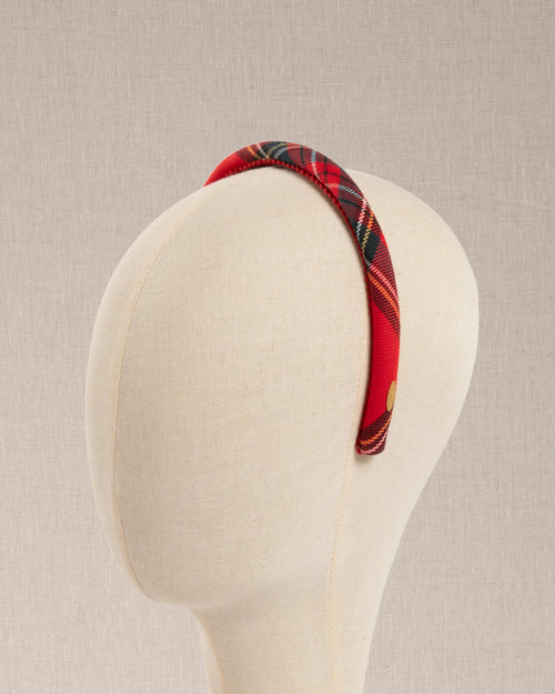Cerchietto Luxury Tartan Rosso