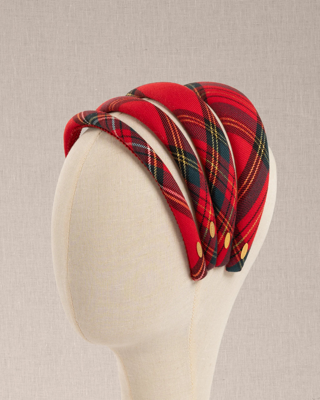 Cerchietto Luxury Tartan Rosso