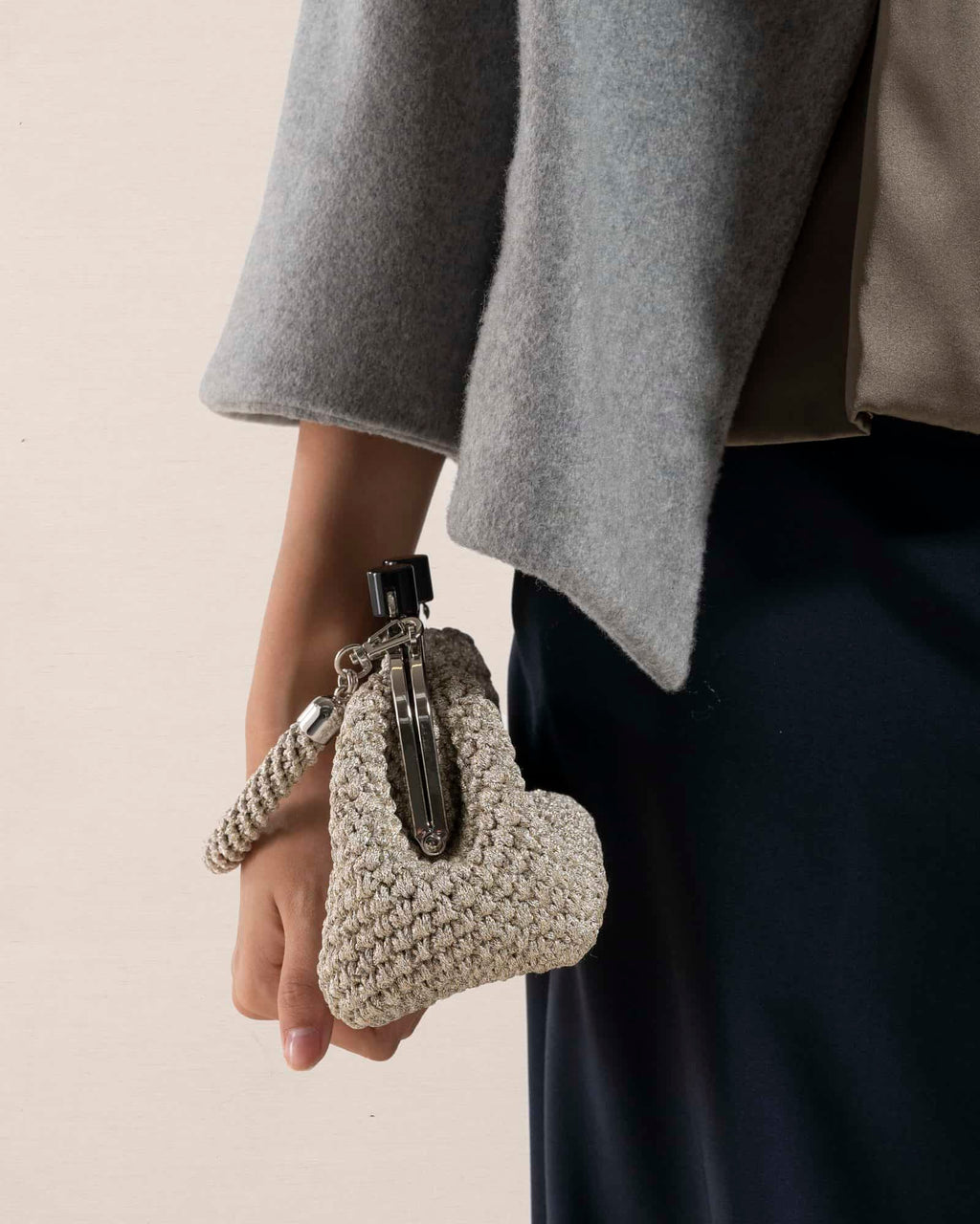 Clutch "COSTIERA" argento