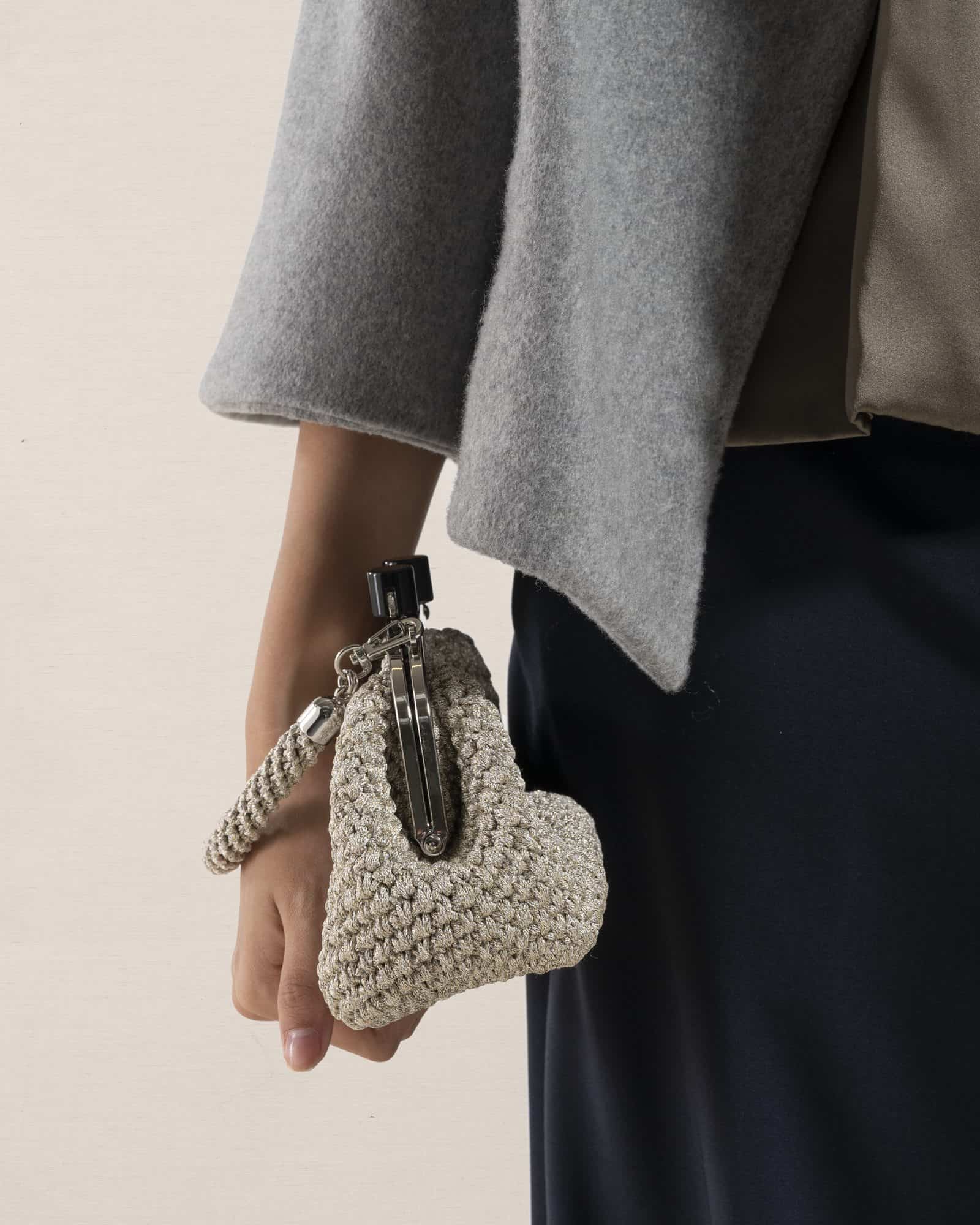 Clutch "COSTIERA" argento