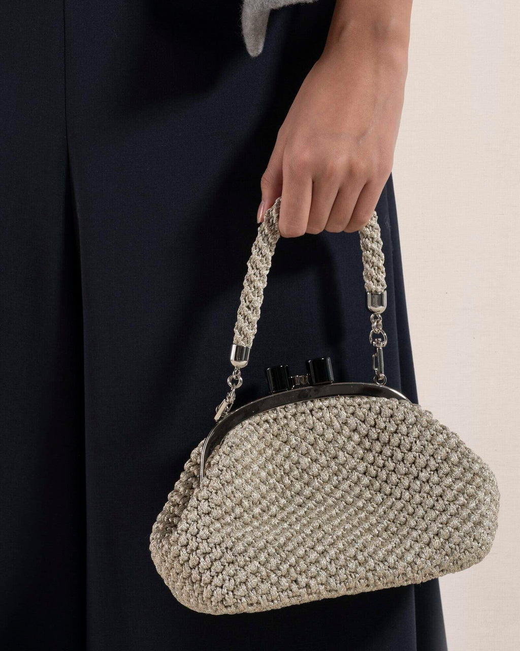 Clutch "COSTIERA" argento