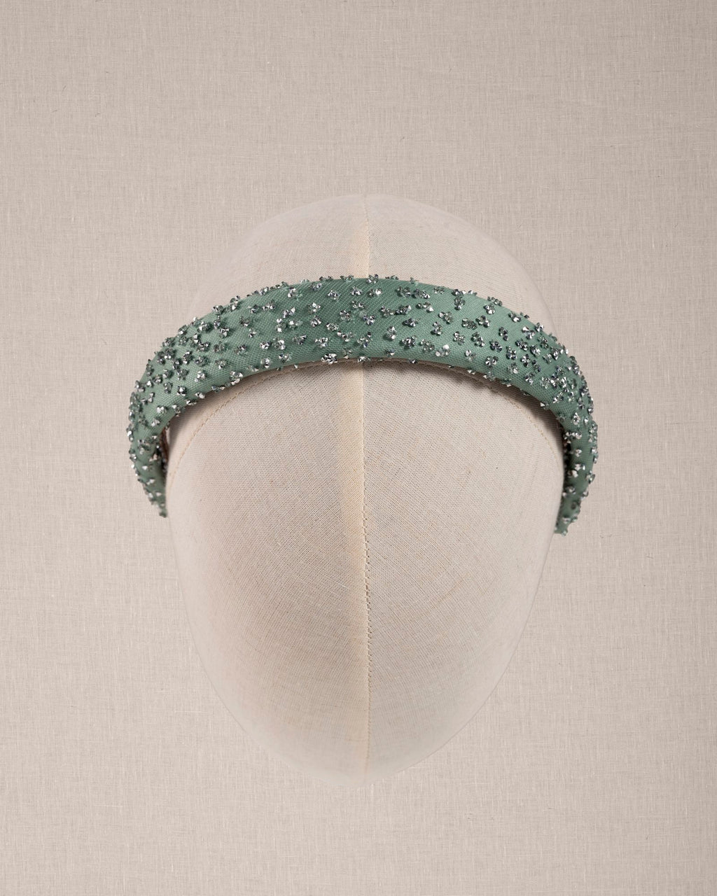 Cerchietto “Menthe Glacée” Verde Liberty con Micro Cristalli Argento