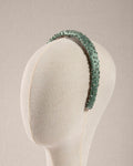 Cerchietto “Menthe Glacée” Verde Liberty con Micro Cristalli Argento
