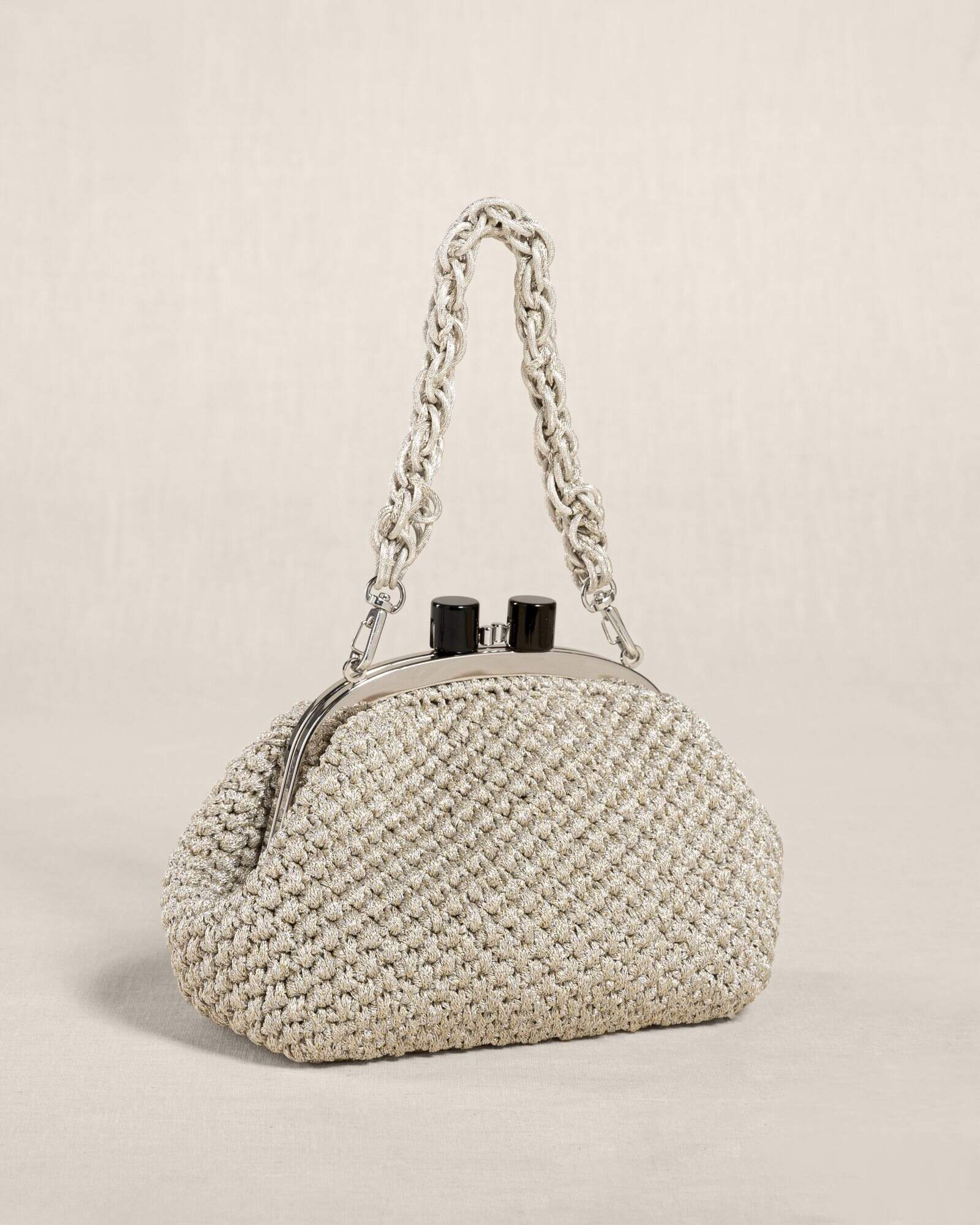 Clutch "COSTIERA" argento