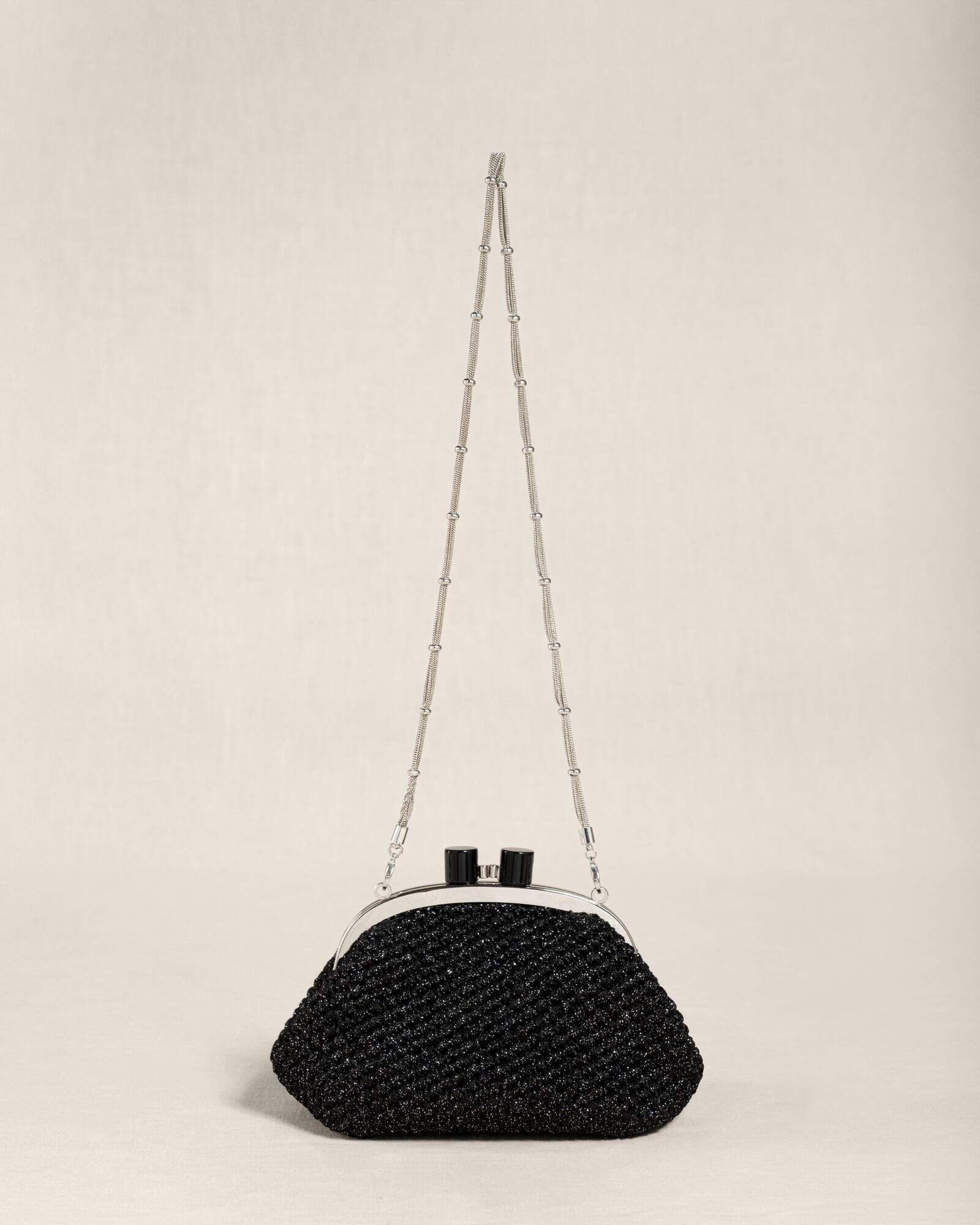"COSTIERA" black clutch