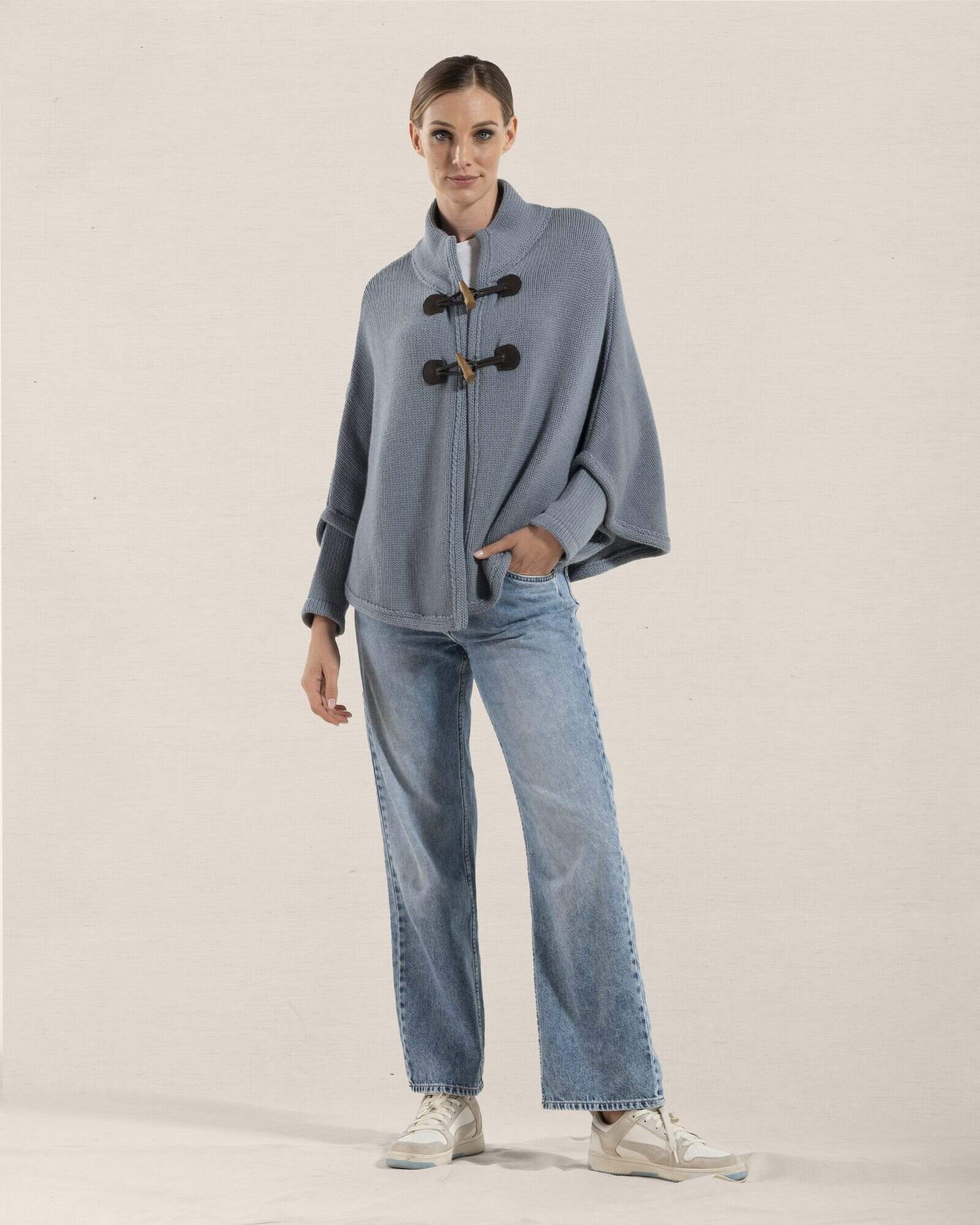 Cappa Roma Azzurro 100% Cashmere