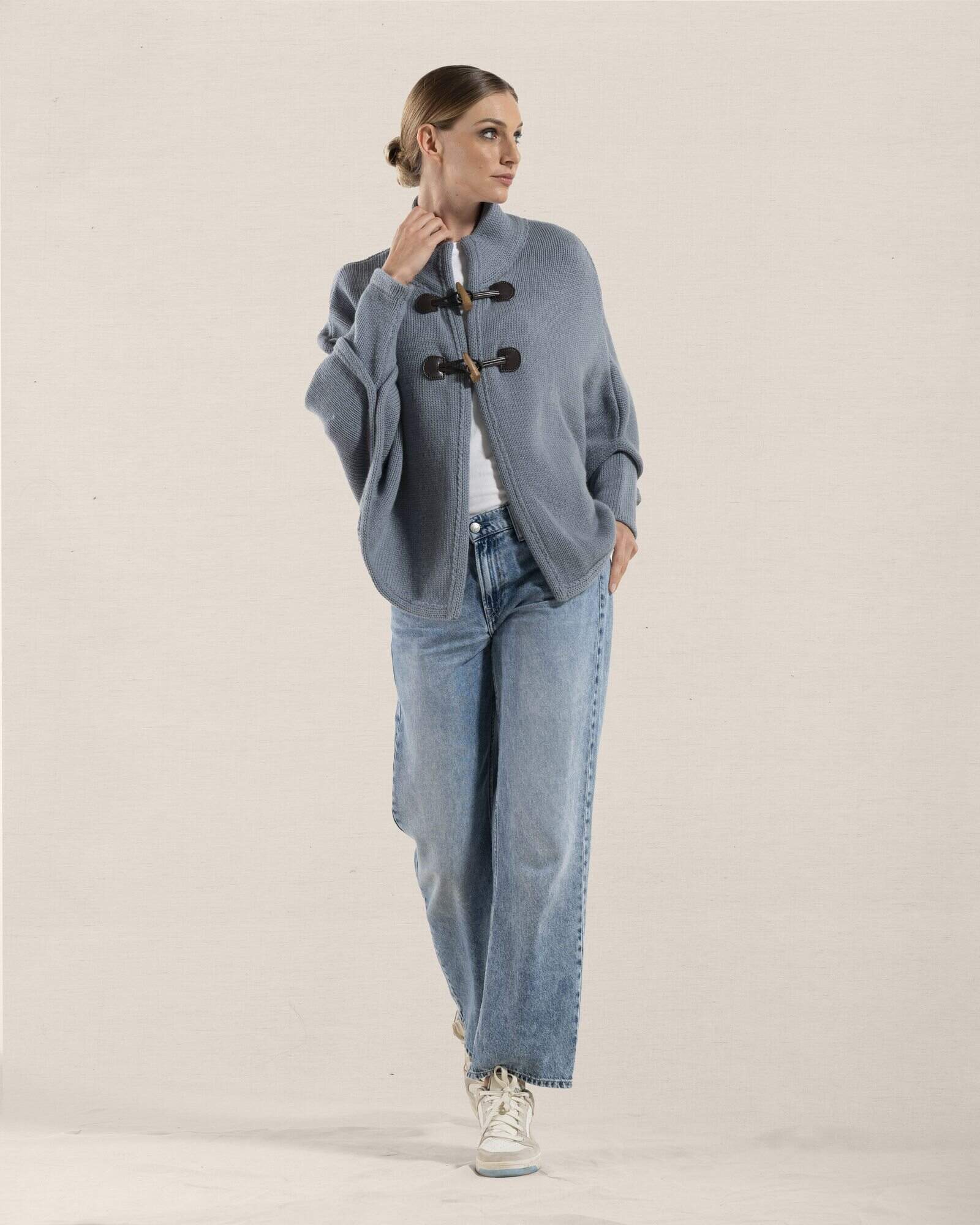 Cappa Roma Azzurro 100% Cashmere