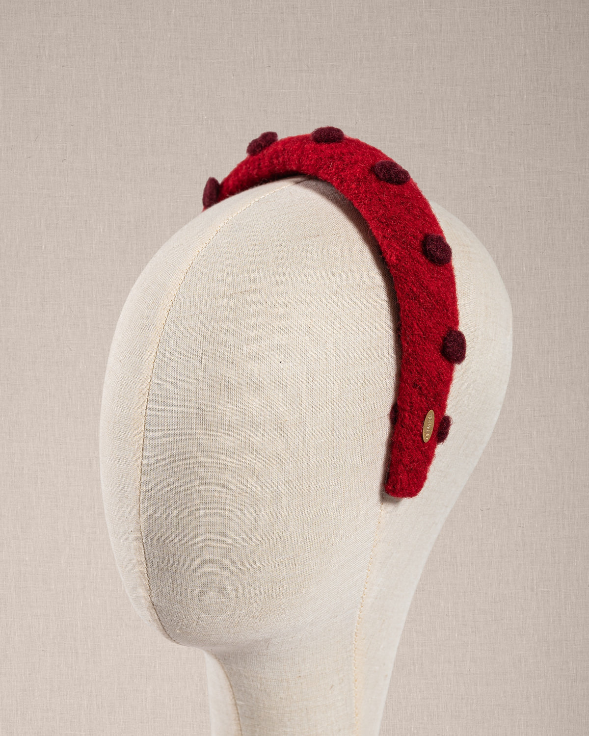 Cerchietto “Rouge Colette” Rosso con Pois