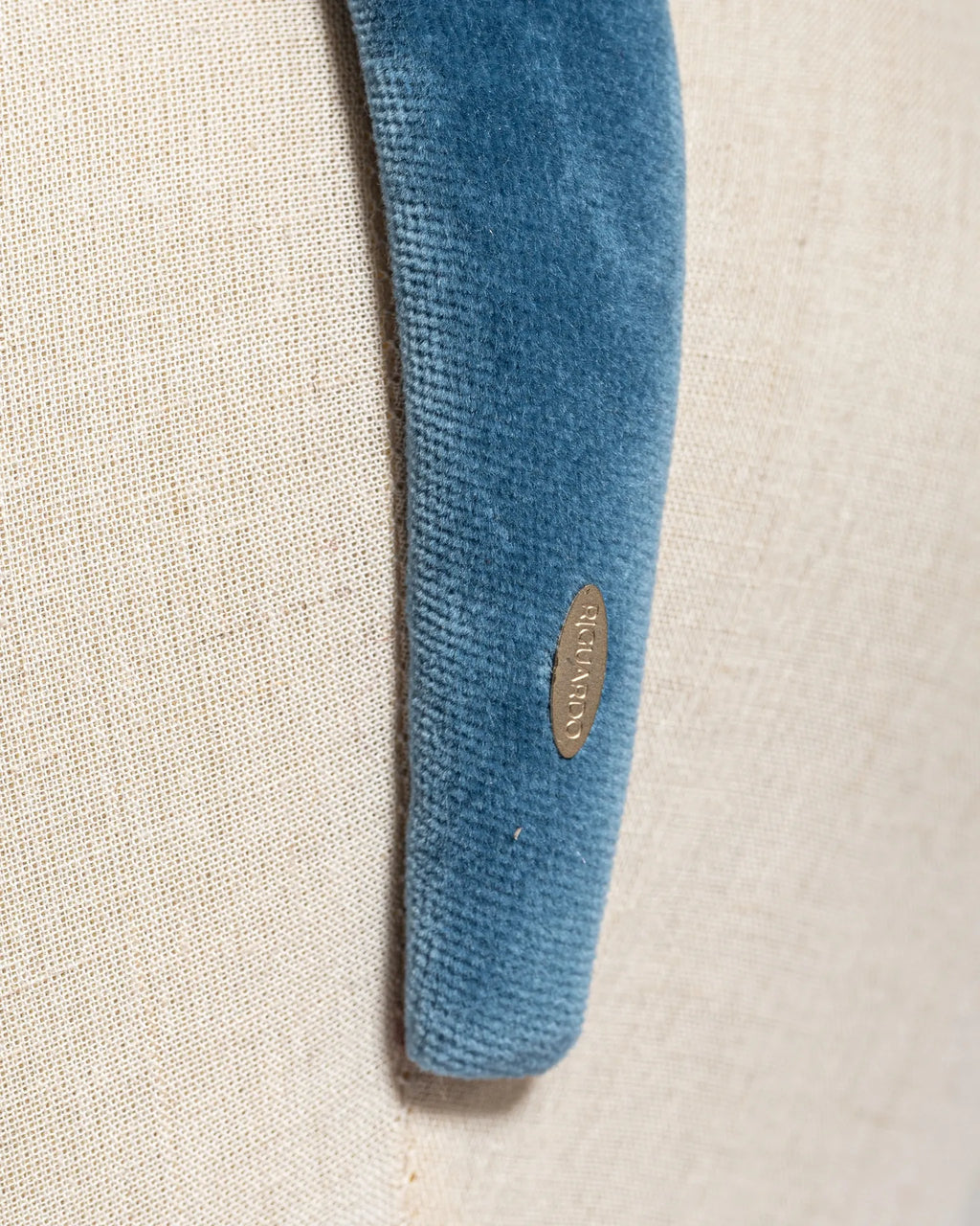 Cerchietto Alma in Velluto Azzurro Polvere