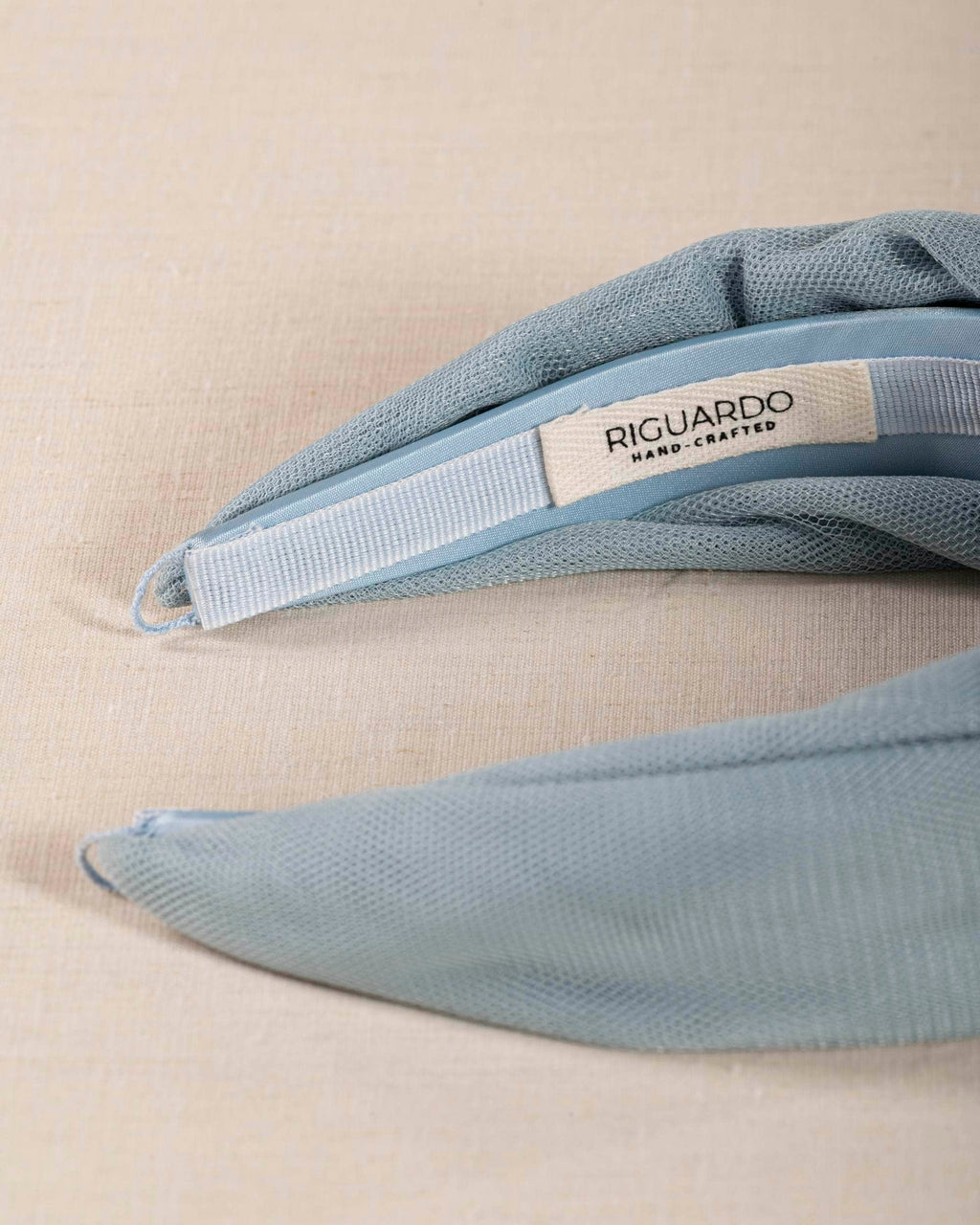 Nodo Azzurro tulle Ricamato