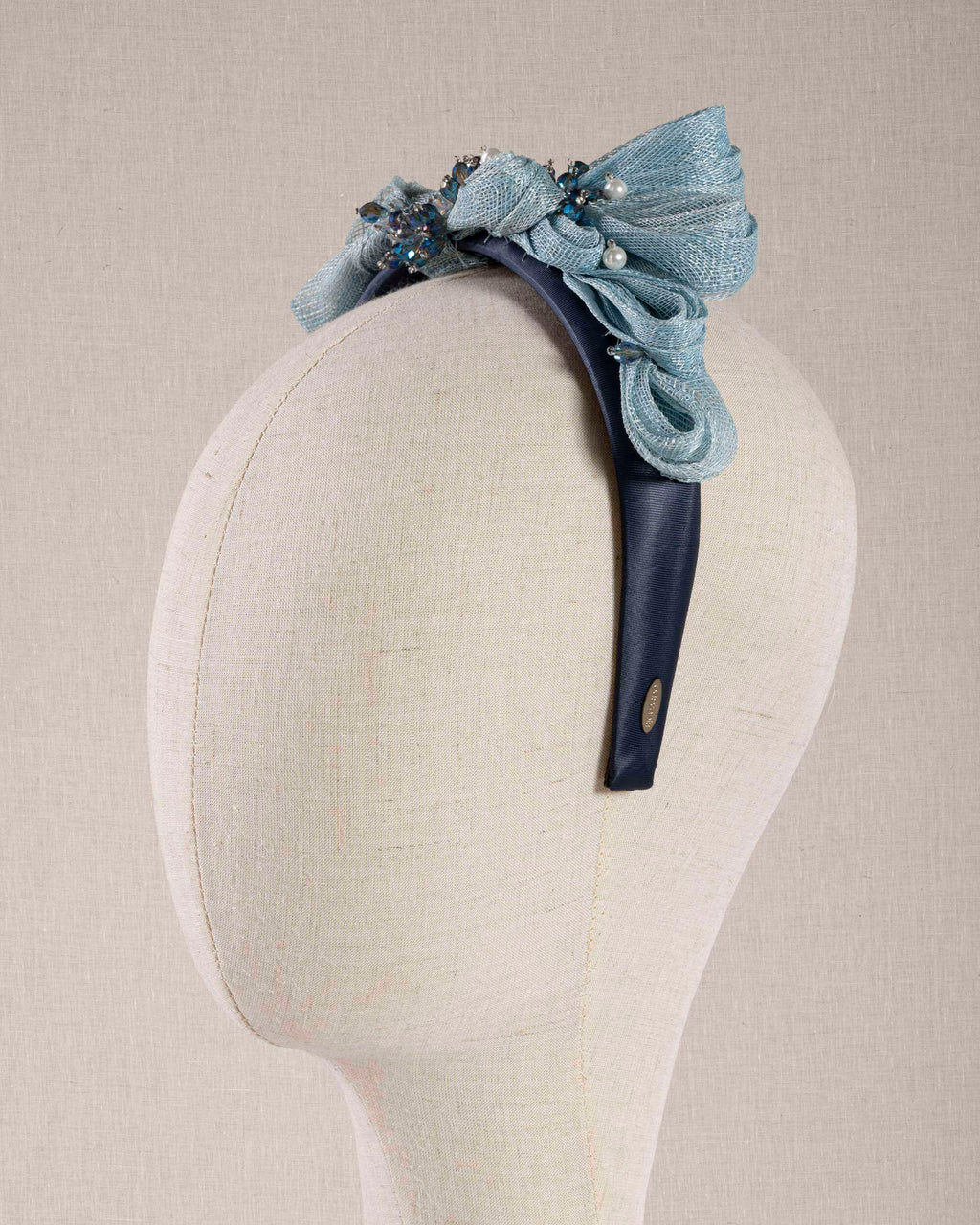 Fiocco Azzurro Raffia e Cristalli