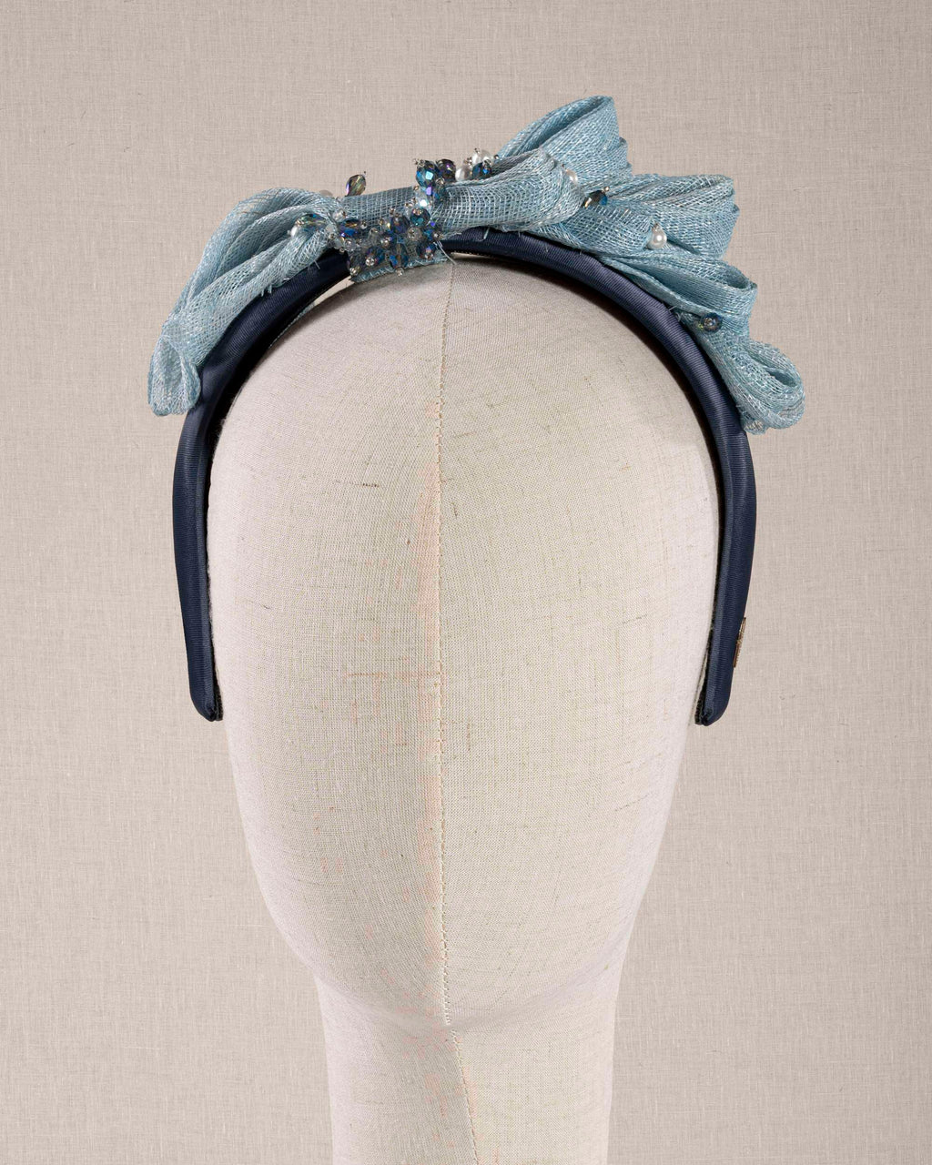 Fiocco Azzurro Raffia e Cristalli